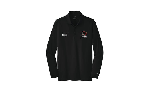 Sleepy Hollow Soccer Nike DryFit Longsleeve Polo - Black
