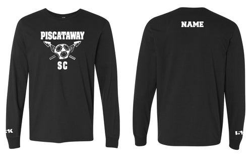 Piscataway Soccer Cotton Crew Long Sleeve Tee - Black