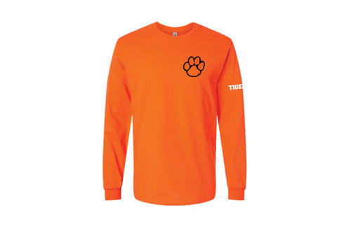 Hackettstown Football Cotton Long Sleeve Shirt - Orange