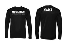 Mt. View Mustangs Wrestling Cotton Crew Long Sleeve Tee - Black