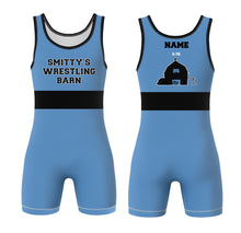 Smitty's Wrestling Barn Sublimated Men's Singlet - Blue/Black/Red