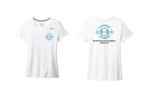 LaForge Fitness Women's Nike DryFit Crew Tee - White