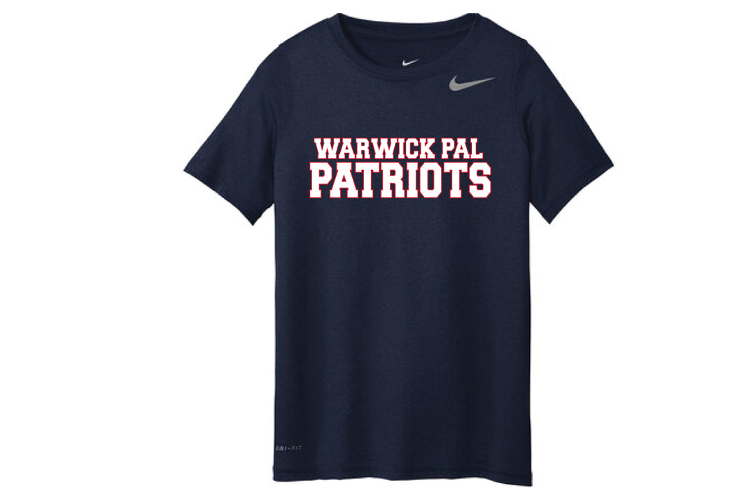 Warwick Pal Patriots Football Nike Dryfit Tee - Navy