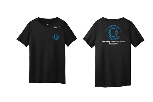 LaForge Fitness Youth Nike DryFit Crew Tee - Black