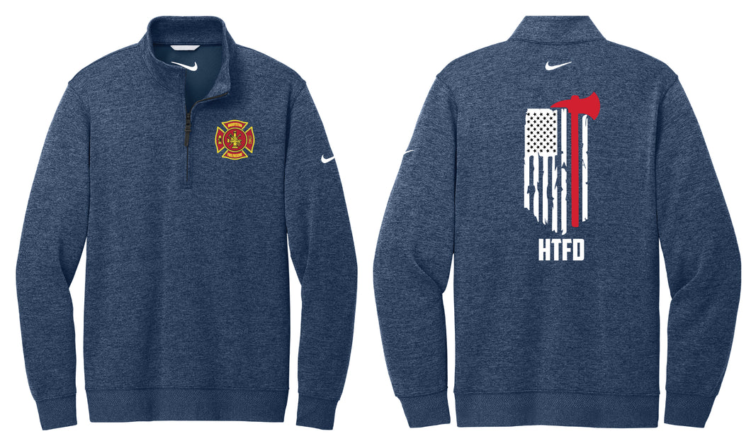 Custom Fire Department Nike Men's Quarter Zip - Navy