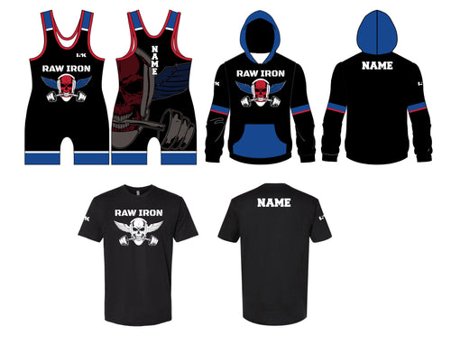 Raw Iron Wrestling Package Deal - Black [Singlet, Hoodie, Cotton Tee]