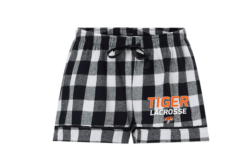 Tiger Lacrosse Women's Flannel Shorts - Black/White