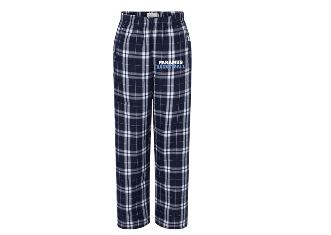 Paramus Basketball Flannel Pajama Pants - Navy/Grey
