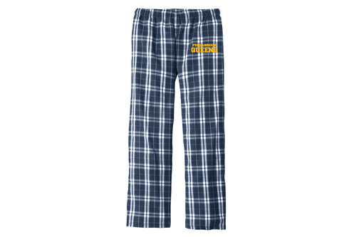 Pequannock Queens Soccer Flannel Pajama Pants - Navy/Grey