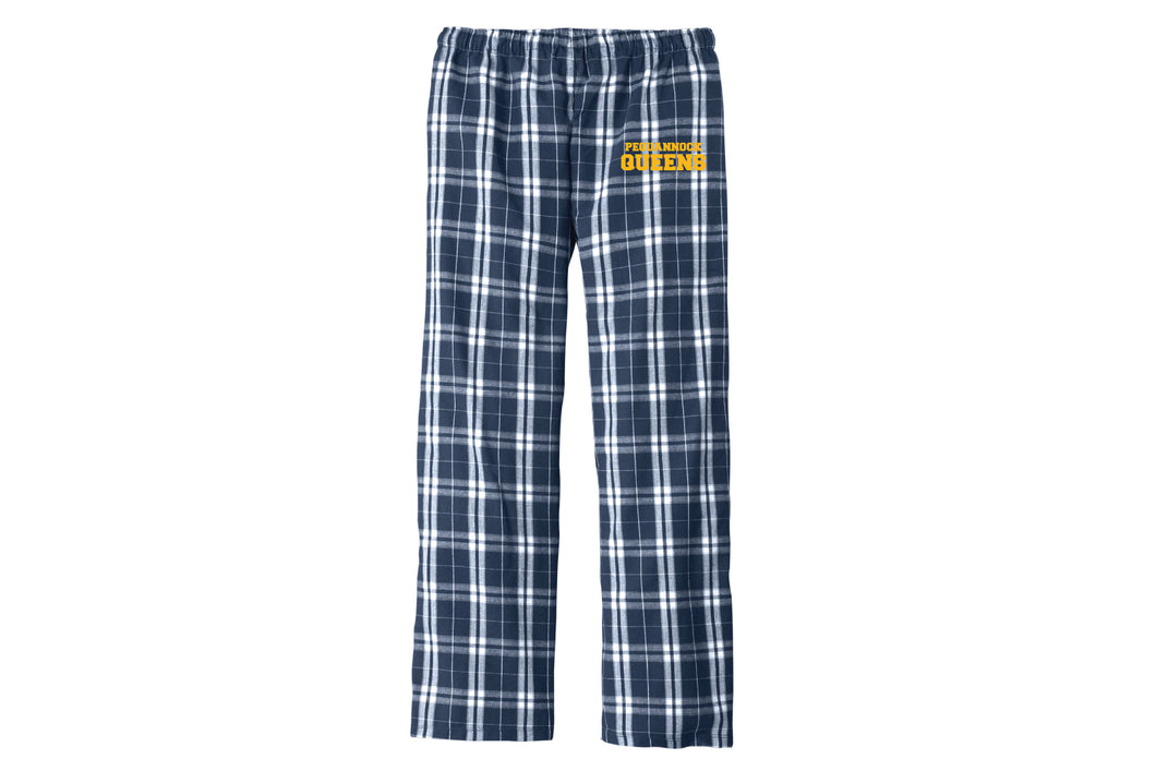 Pequannock Queens Soccer Flannel Pajama Pants - Navy/Grey