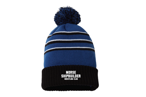 Shipbuilder Wrestling Pom Beanie - Royal/Black