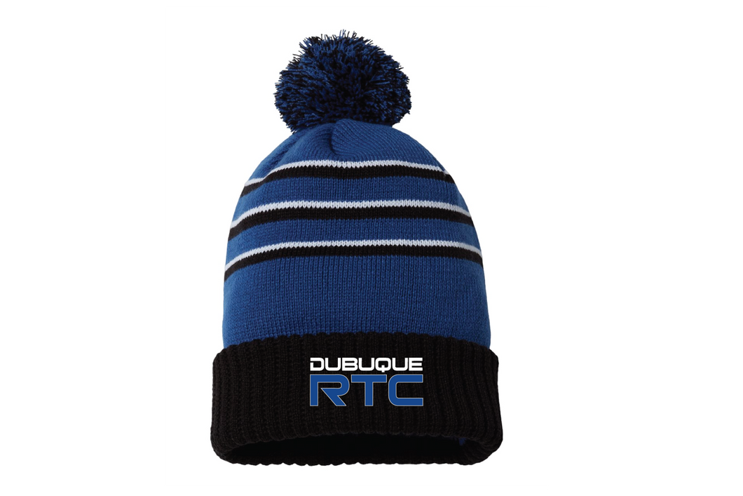 Dubuque RTC Pom Beanie - Royal/Black