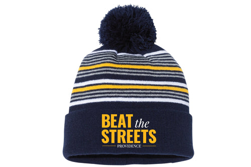 Beat The Streets Pom Beanie - Navy / Gold