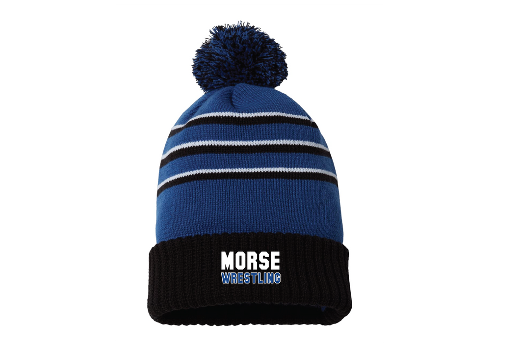 Morse Wrestling Pom Beanie - Royal/Black