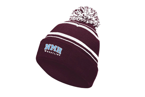 NMH Wrestling Pom Beanie - Maroon