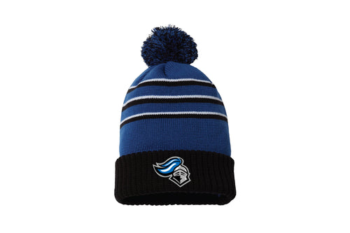Southington Wrestling Pom Beanie - Royal/Black