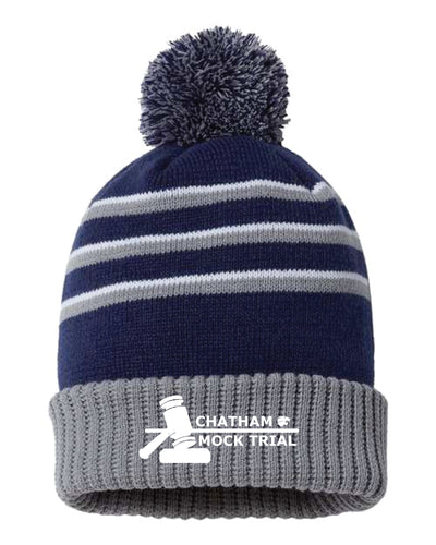 Chatham Mock Trial Pom Beanie - Navy/Gray