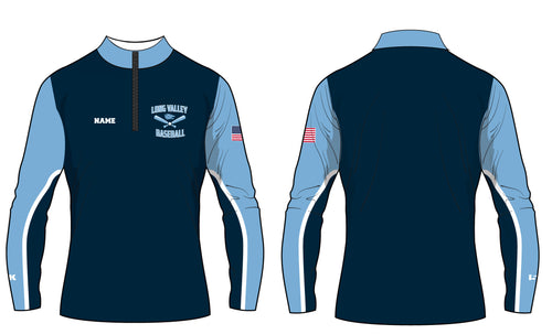 Long Valley Baseball Sublimated Quarter Zip - Design 1