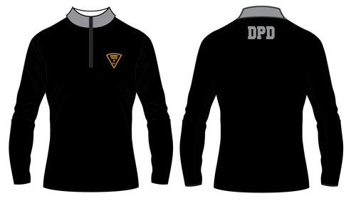 Dumont Police Sublimated Quarter Zip - Black (Design 2)