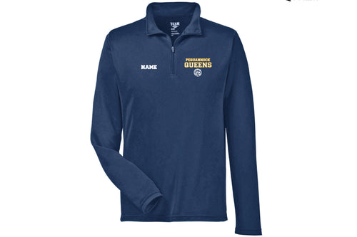 Pequannock Queens Soccer QTRZIP - Navy