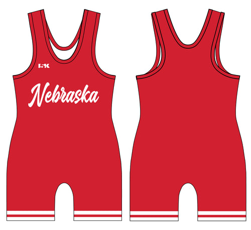 Nebraska Wrestling Sublimated Men's Singlet - Red