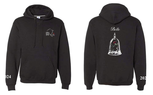 Beauty and the Beast Cotton Hoodie - Black