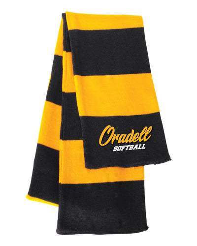 Oradell Softball Knit Scarf - Black / Gold