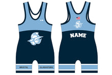 Bristol Gladiators Wrestling Sublimated Men's Singlet - Blue Version