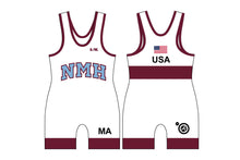 NMH Wrestling Sublimated Men's Freestyle Singlet - White