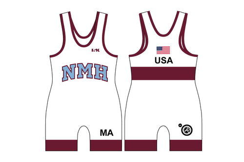 NMH Wrestling Sublimated Men's Freestyle Singlet - White