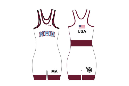 NMH Wrestling Sublimated Women's Freestyle Singlet - White