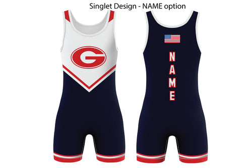 Grassfield Grizzlies Wrestling Sublimated Singlet - w/ Name Option