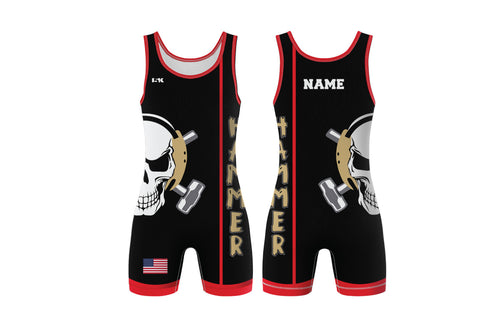 Hammer Wrestling Sublimated Men's Freestyle Singlet - Red