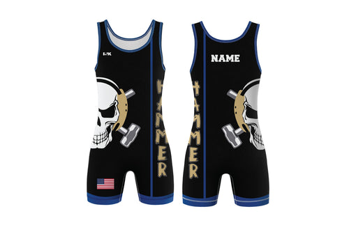 Hammer Wrestling Sublimated Men's Freestyle Singlet - Blue