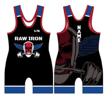 Raw Iron Wrestling Sublimated Men's Singlet - Black