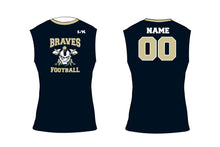 Braves Football Sleeveless Compression Shirt - Design 1 (Navy)
