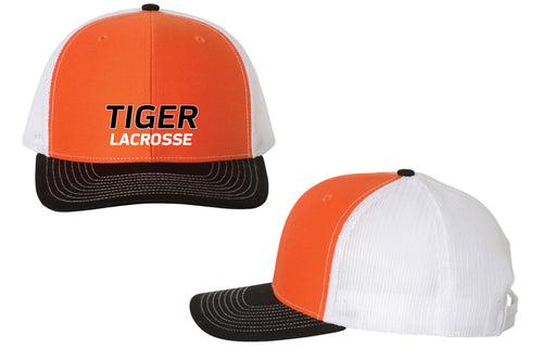 Tiger Lacrosse Snapback Trucker Cap - Orange/White/Black