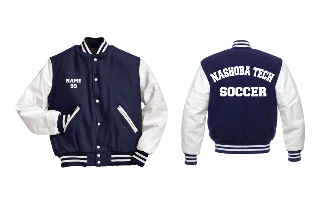 Nashoba Tech Varsity Jacket - Navy/White (Soccer)