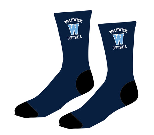 Waldwick Softball Sublimated Athletic Socks - Navy