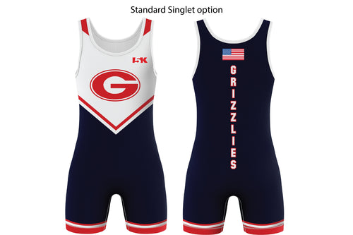 Grassfield Grizzlies Wrestling Sublimated Singlet - Standard