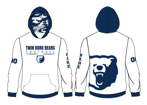 Twin Boro Football Sublimated Hoodie - White