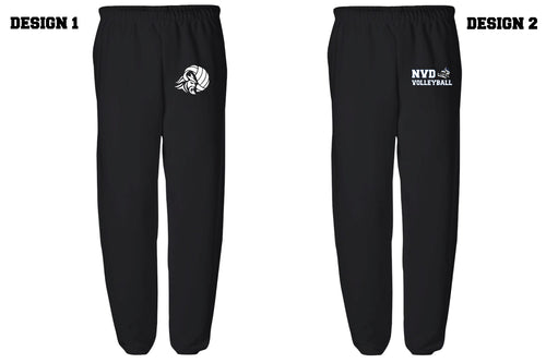 NVD Volleyball Cotton Sweatpants (Pick Design 1/2) - Black