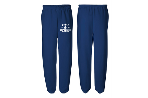 Shipbuilder Wrestling Cotton Sweatpants - Royal