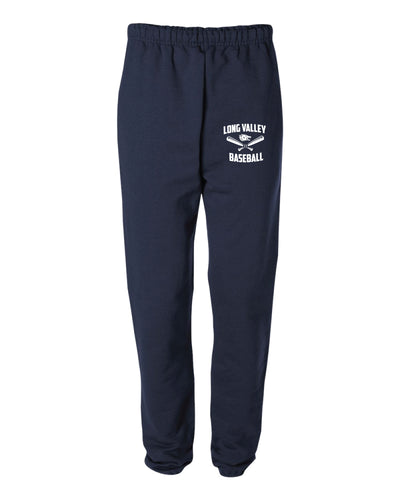 Long Valley Baseball Cotton Sweatpants - Navy