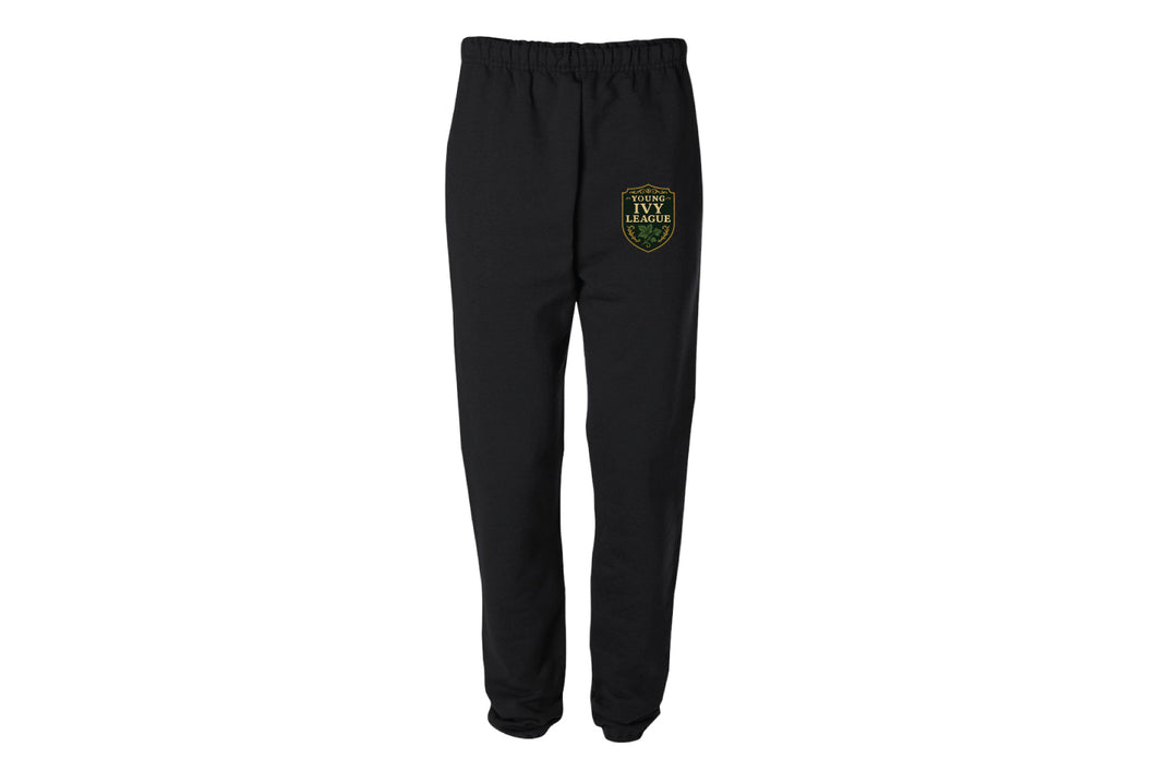 Young Ivy League Cotton Sweatpants - Black
