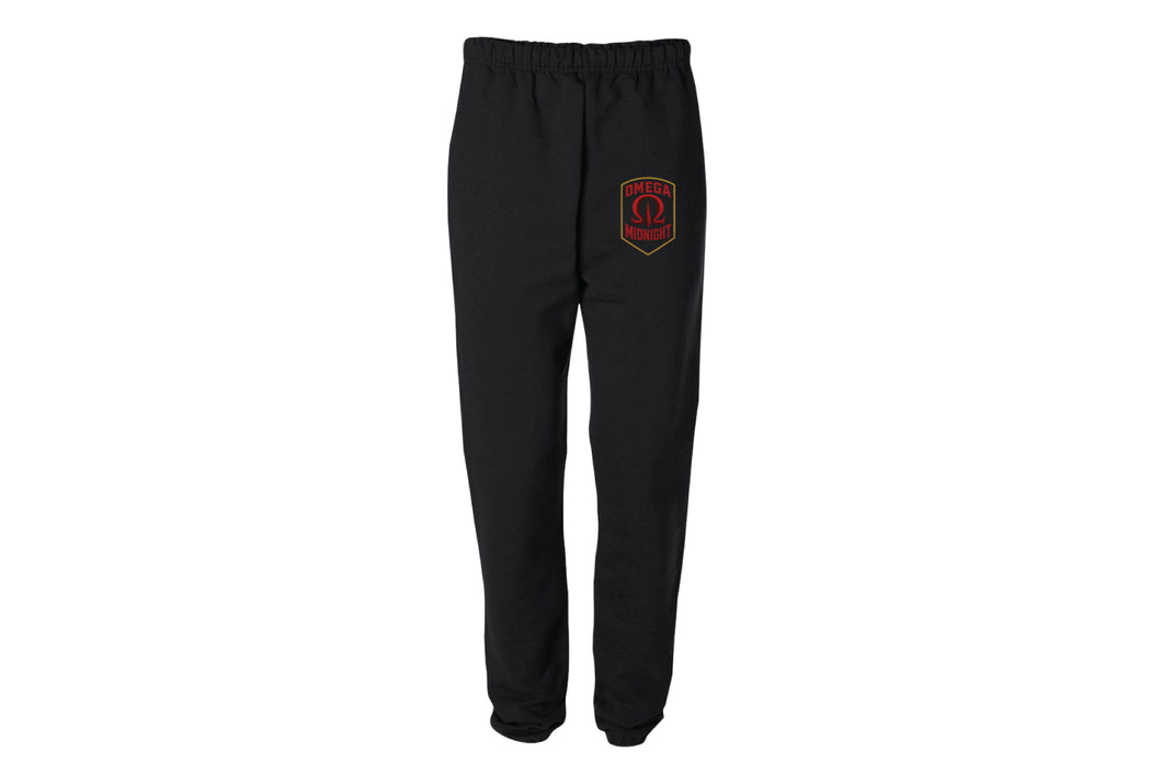Omega Midnight Cotton Sweatpants - Black