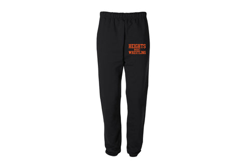 Hasbrouck Heights Wrestling Cotton Sweatpants - Black