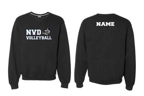 NVD Cotton Crewneck Sweatshirt Design 2 - Black