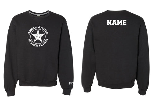 North Shelby Wrestling Cotton Crewneck Sweatshirt - Black