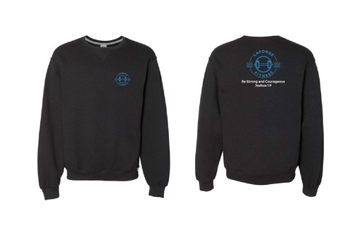LaForge Fitness Unisex Cotton Crewneck Sweatshirt - Black